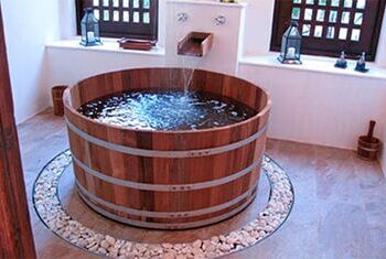 The Bohemian's Residence Wooden bathtube