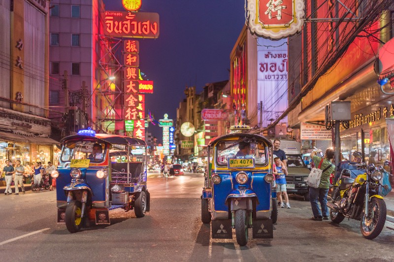 Explore Bangkok on a tuk tuk