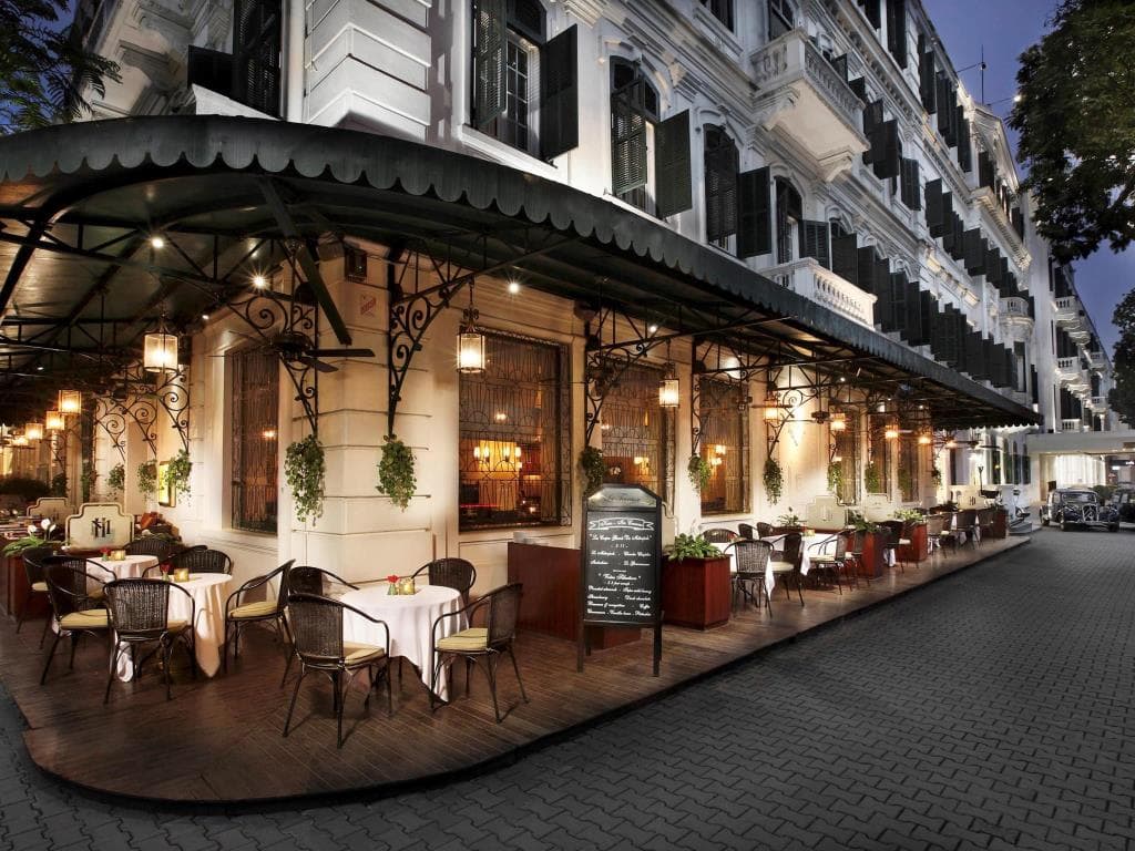 La Terrasse bar is inspired by world famous Parisian al fresco brasserie with open terraces overlooking the lovely boulevards of Hanoi.