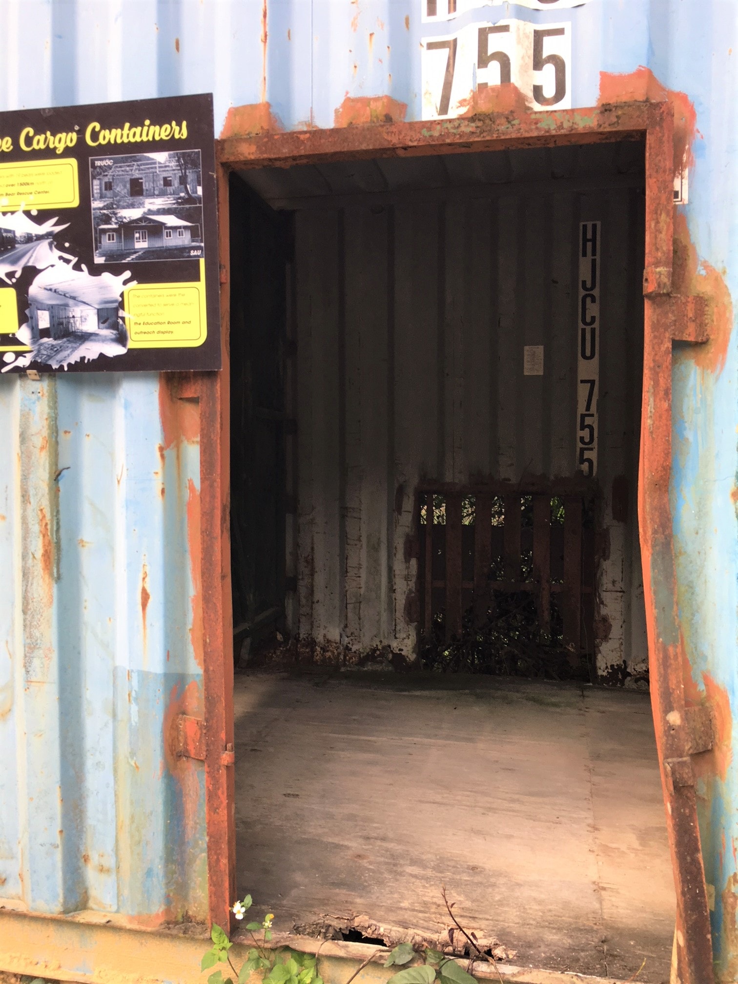 Inside a container which kept from 2 - 3 bears